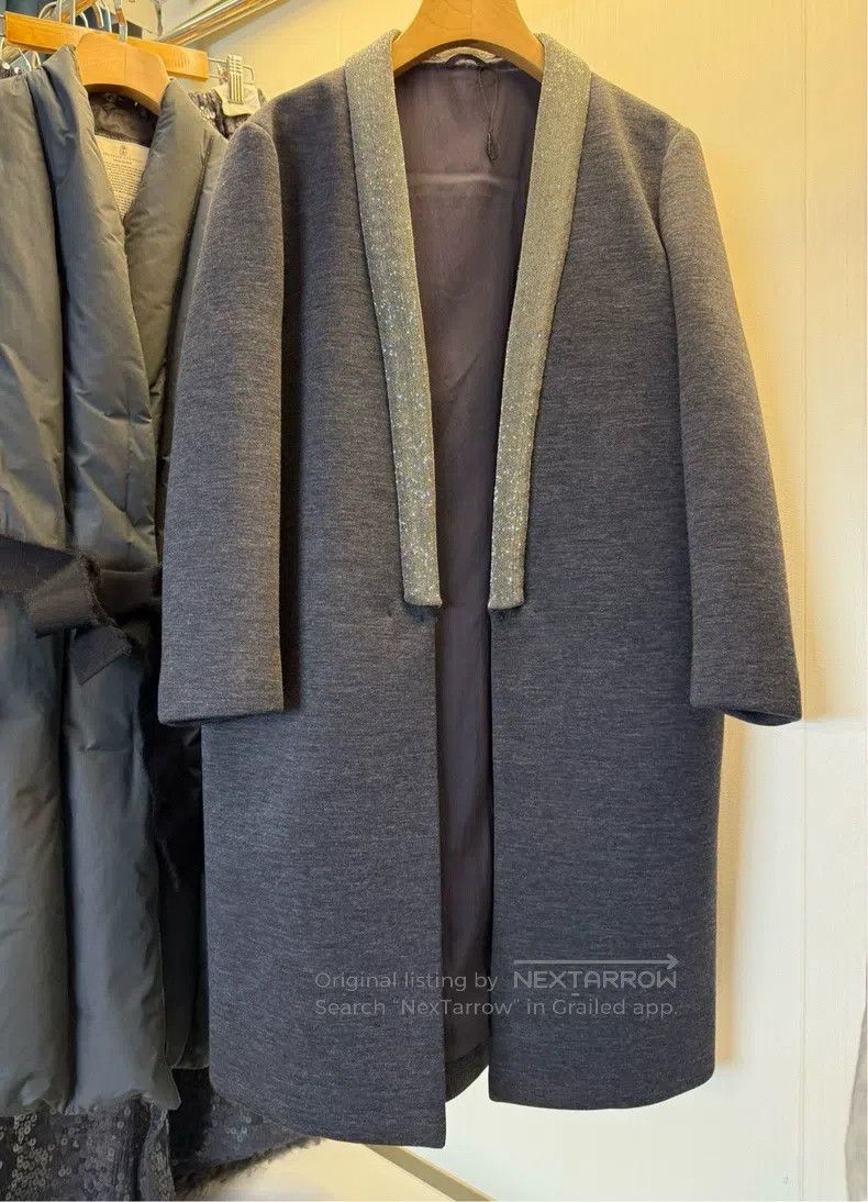 Brunello Cucinelli Brunello Cucinelli Beaded Wool Jacket Size S / US 4 / IT 40 - 2 Thumbnail