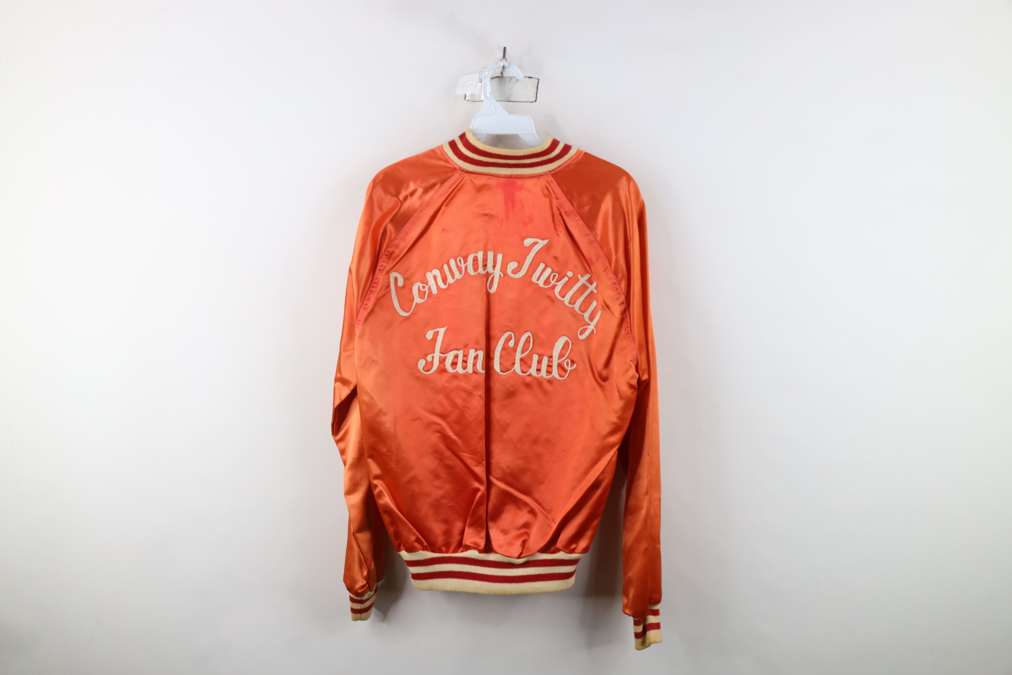 Vintage Vintage 70s Conway Twitty Fan Club Satin Bomber Jacket USA Size S / US 4 / IT 40 - 15 Thumbnail