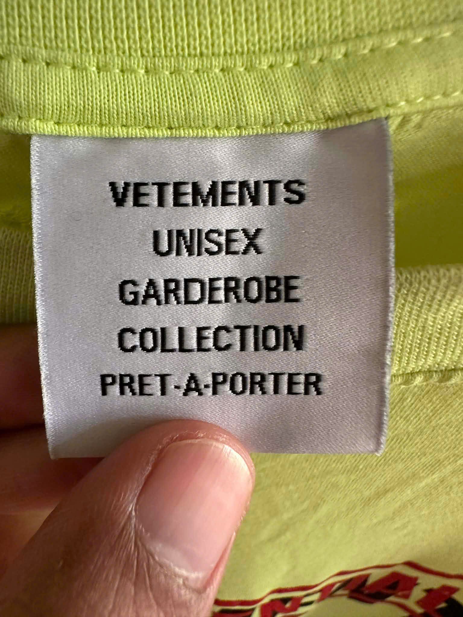 Vetements T SHIRT VETEMENS Size US M / EU 48-50 / 2 - 8 Thumbnail