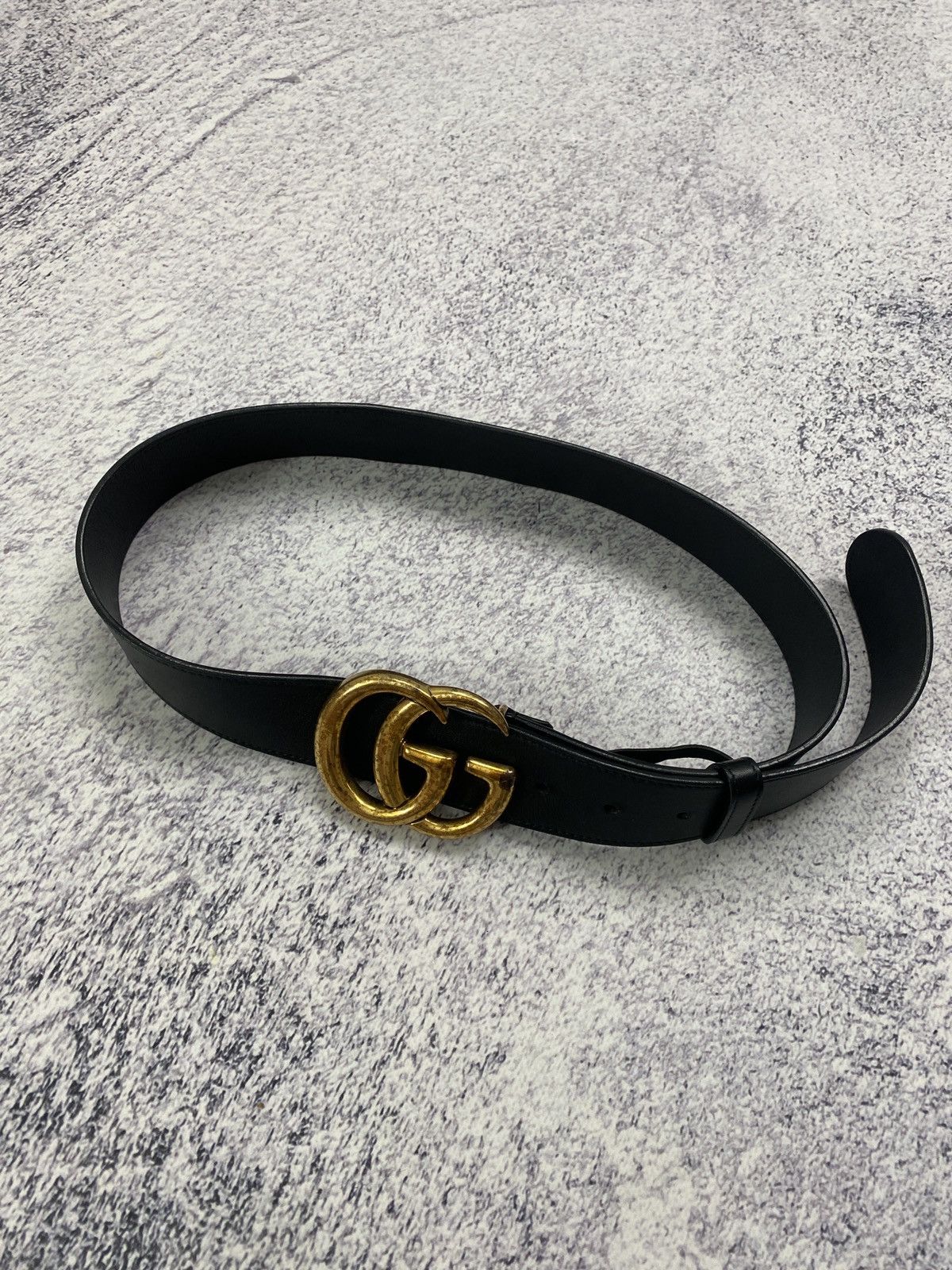 Gucci Gucci Double G Buckle Logo Leather Marmont Belt Size ONE SIZE - 4 Thumbnail