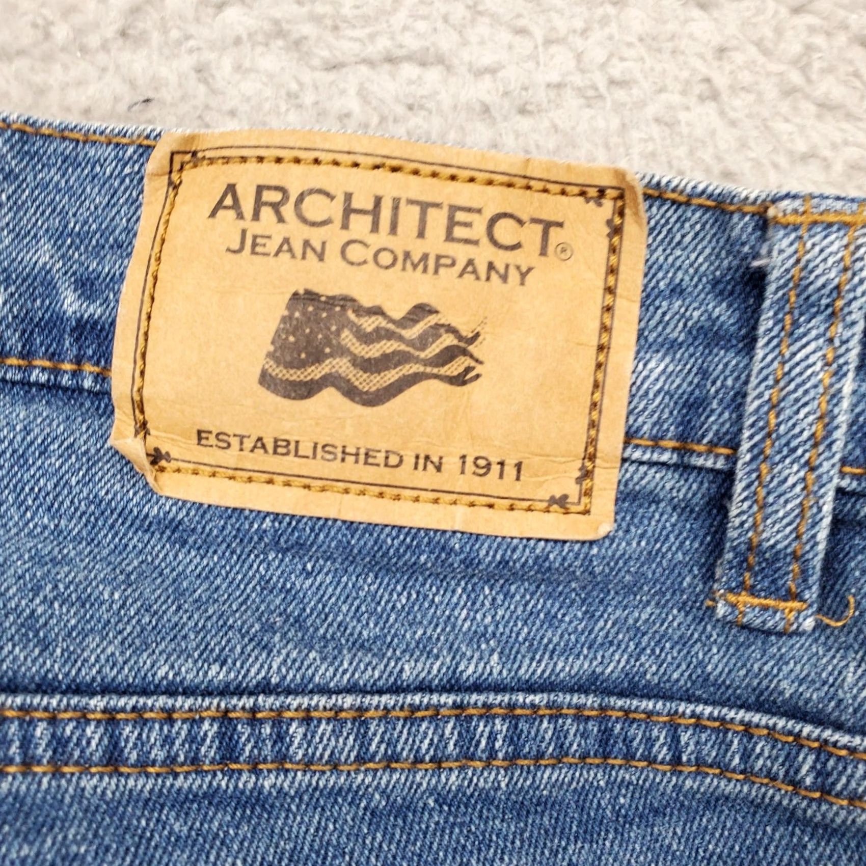 Architect Architect Mens Jeans 36x32 Blue Denim Straight Regular Fit Medium Wash Jeans Size US 36 / EU 52 - 8 Thumbnail