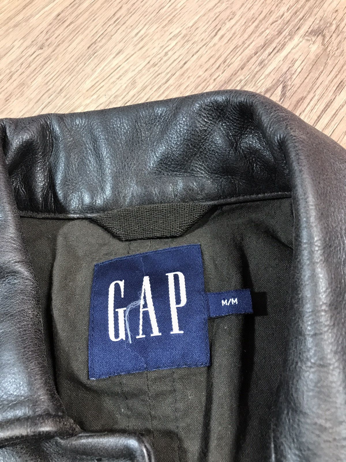 Gap Vintage Distressed Gap Leather Bicker Jacket Size US M / EU 48-50 / 2 - 5 Thumbnail