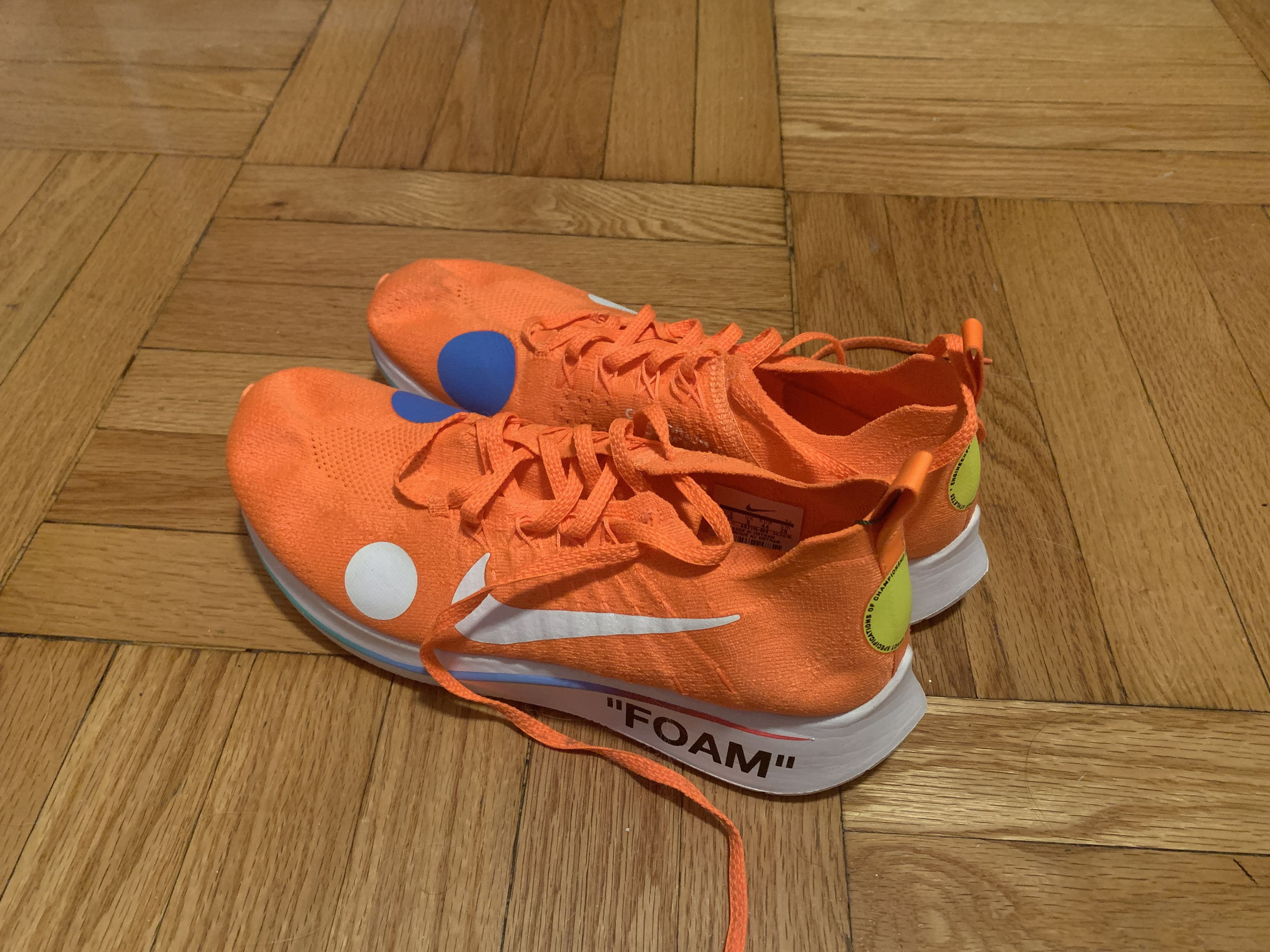 Nike Off White Off White x Zoom Fly Mercurial Flyknit Total Orange Grailed