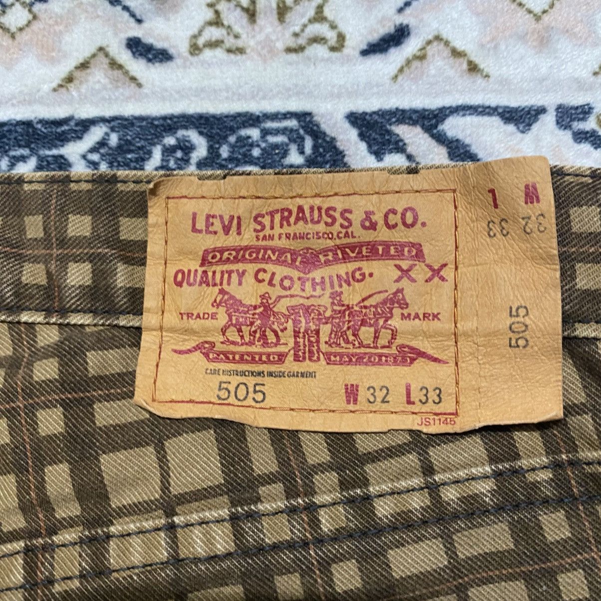 Levi's Vintage Levis 505 Brown Checkered Jeans Size US 32 / EU 48 - 23 Thumbnail