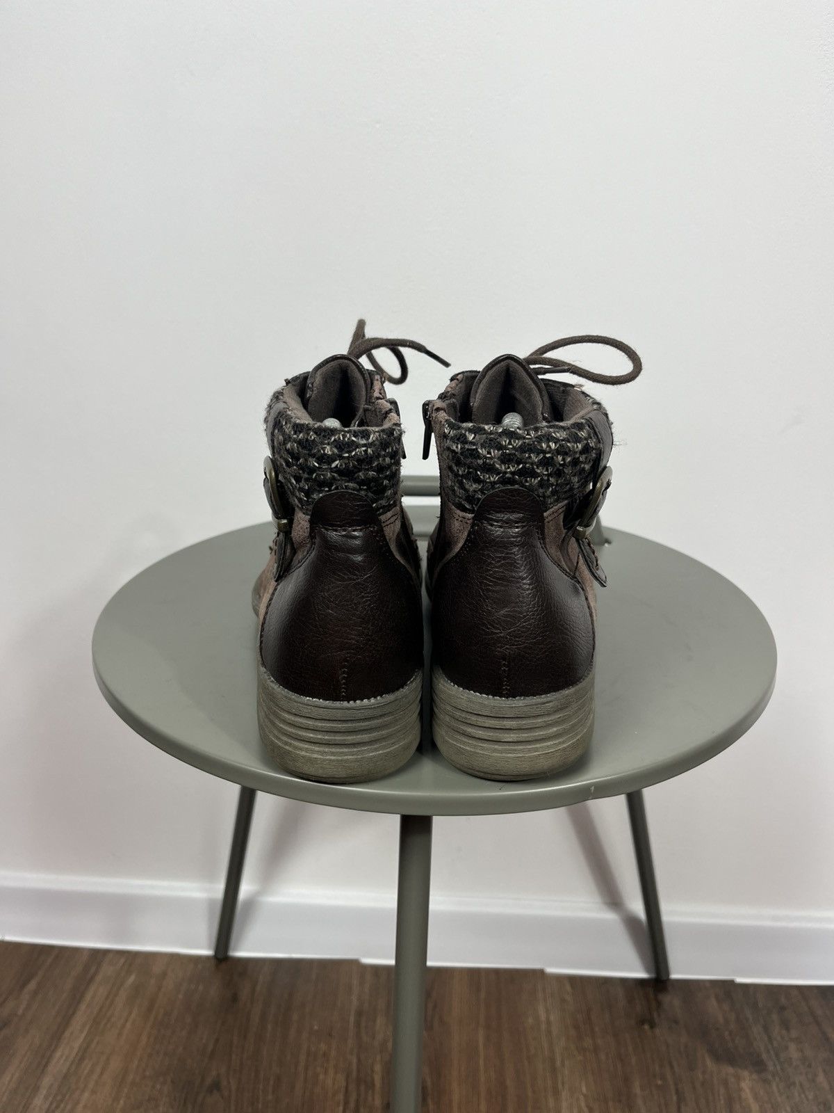 Other Earth Spirit Brown Suede Boots Knit Cuff Lace Up Size EU 41 Size US 10 / IT 40 - 6 Thumbnail