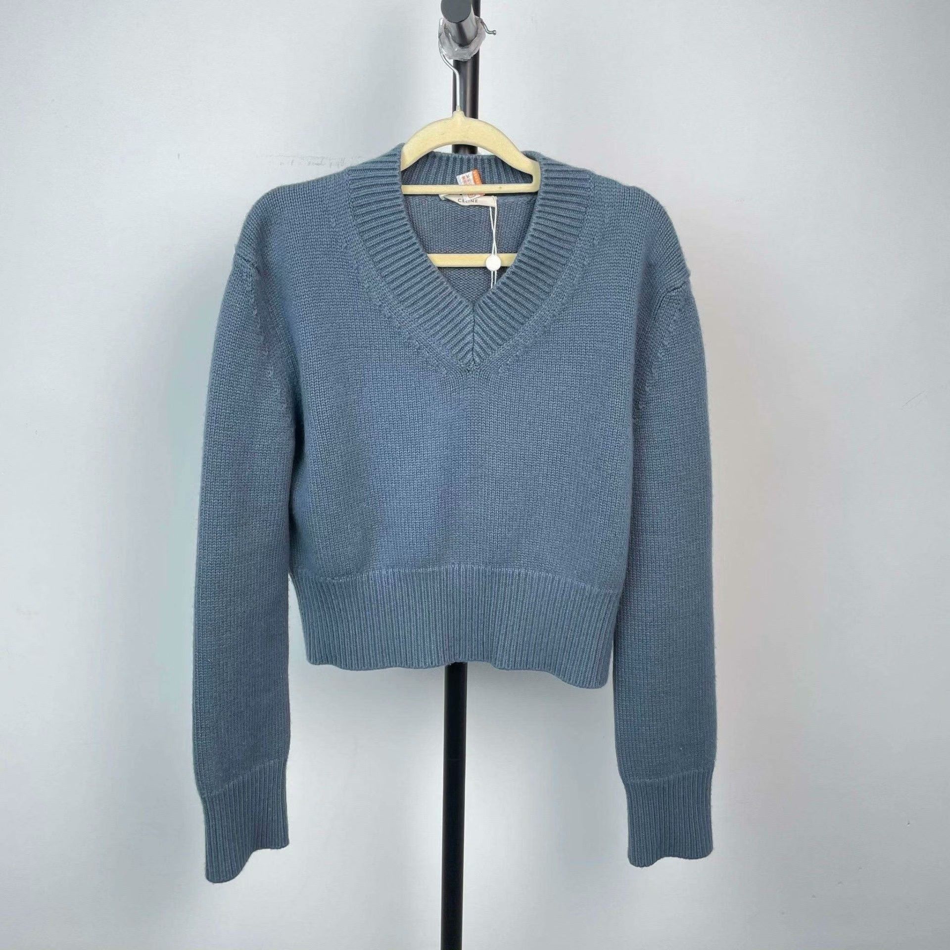 Celine Celine Knit Blue Sweater XS Women Size XS / US 0-2 / IT 36-38 - 1 Thumbnail