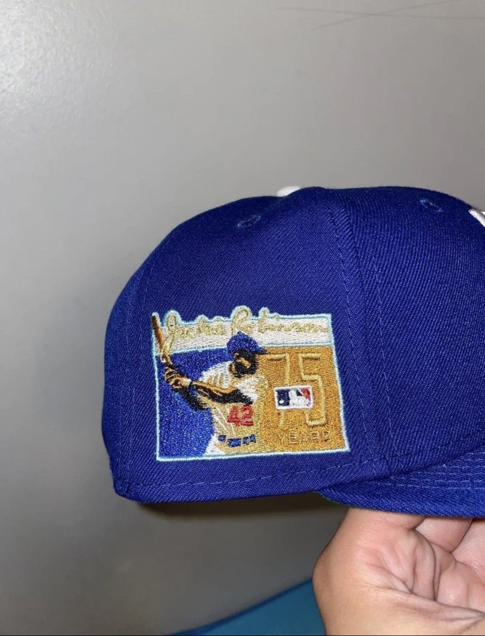 New Era Myfitteds Brooklyn dodgers 1955 jackie Robinson size 7 5 Size ONE SIZE - 3 Thumbnail