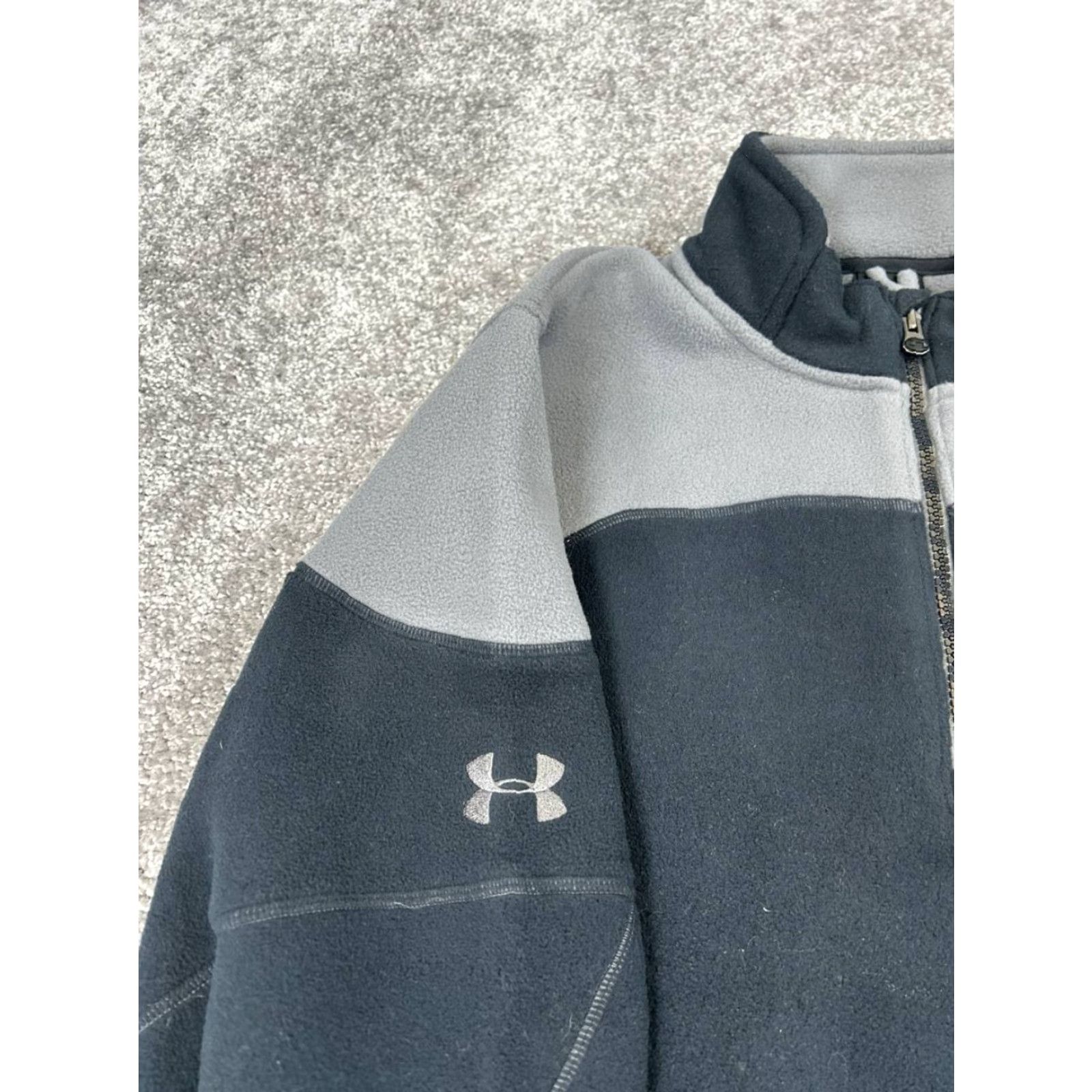 Under Armour Under Armour Mens XL Black Gray Quarter Zip Fleece Sweater Size US XL / EU 56 / 4 - 3 Thumbnail