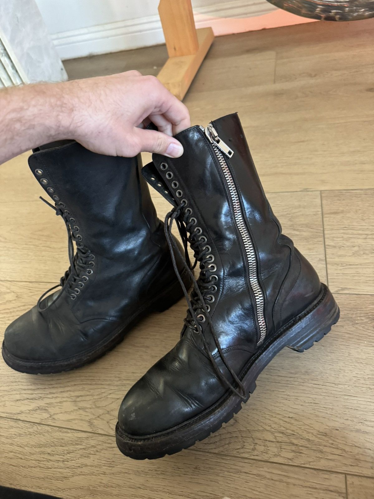 Rick Owens Goodyear flex combat boot Size US 10 / EU 43 - 5 Thumbnail