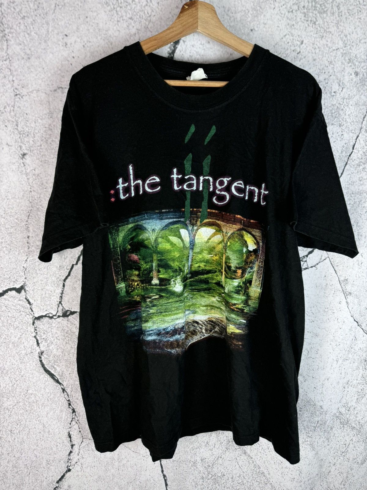 Band Tees Vintage Distressed The Tangent Black Band Tour Tee Size US XL / EU 56 / 4 - 1 Thumbnail