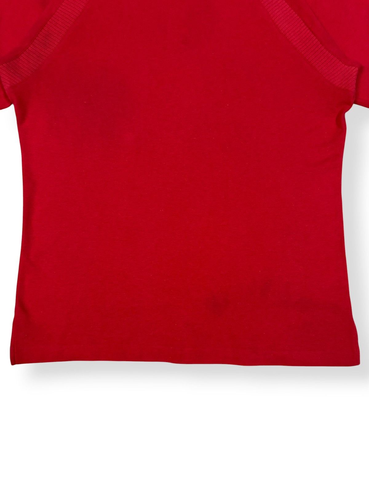 Valentino Vtg 90s Valentino Garavani Sport Rib-Knit Raglan Polo Shirt Size US S / EU 44-46 / 1 - 11 Thumbnail