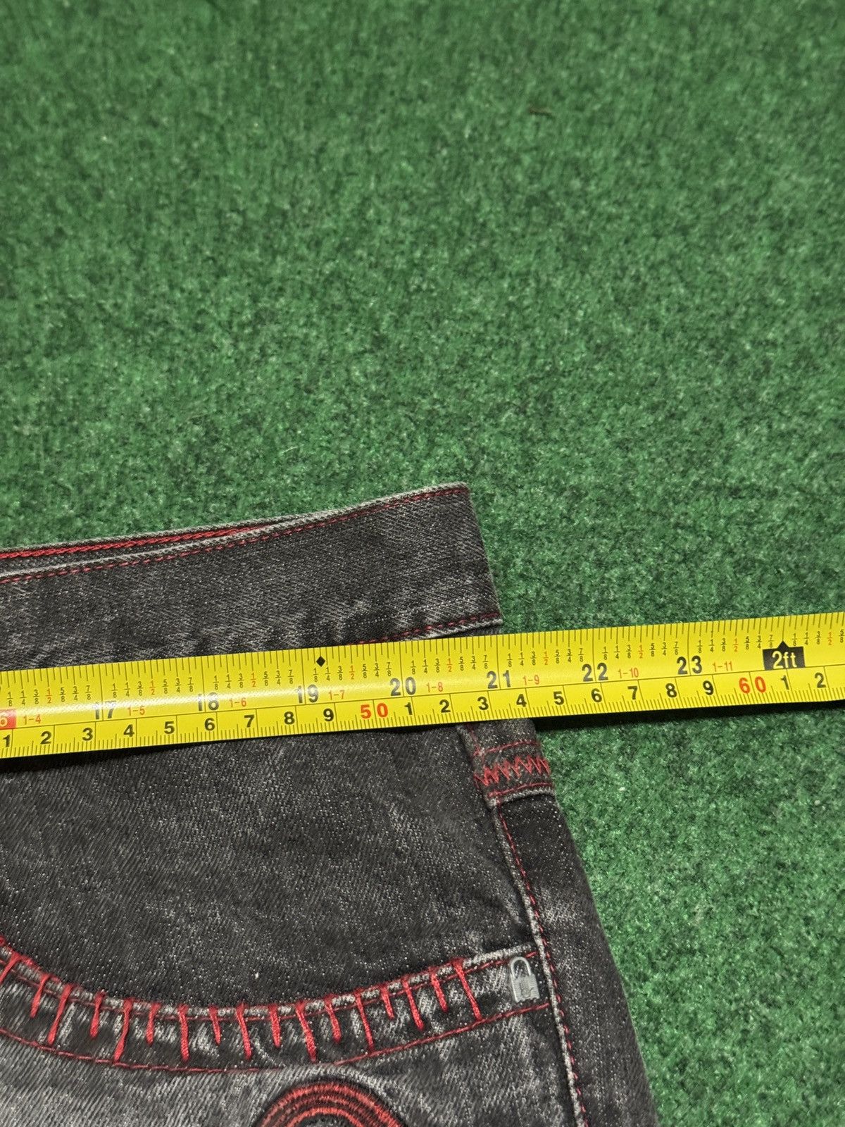 Vintage Miskeen Streetwear Wide Leg Y2K Denim Pants 42x32 Black Size US 42 / EU 58 - 6 Thumbnail