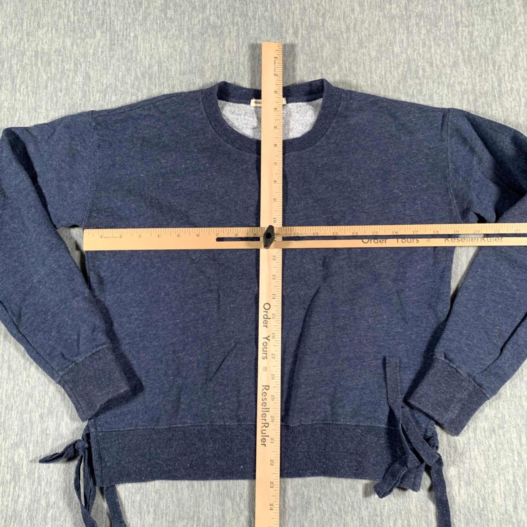 Marine Layer Marine Layer Sweatshirt Womens Small Blue Side Tie Fleece Crewneck Pullover Top Size S / US 4 / IT 40 - 5 Thumbnail