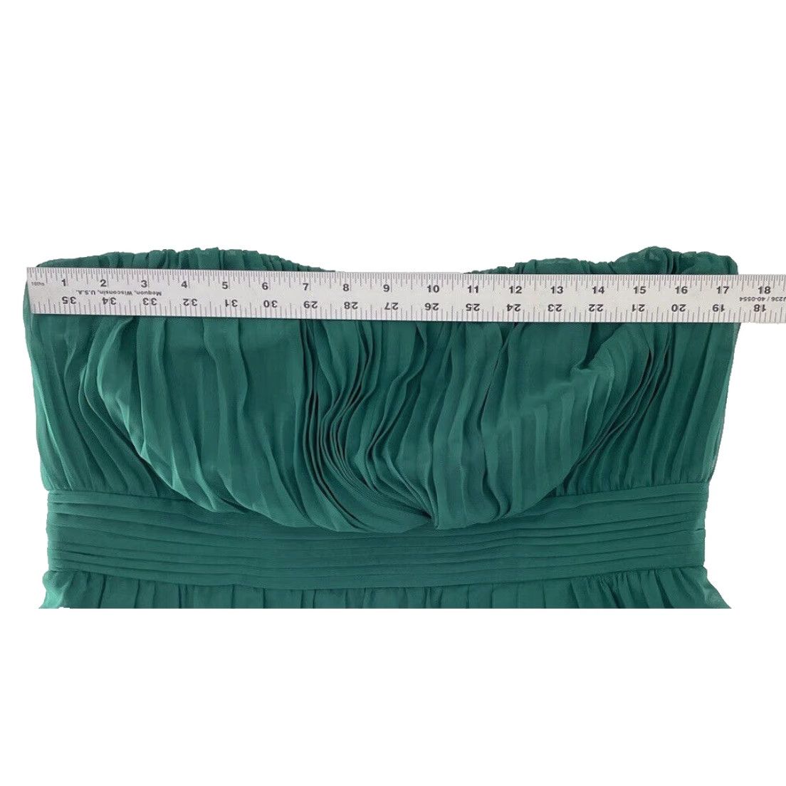 Vintage NWT The Limited Green Strapless A-Line Dress Short 14 Women Sleeveless Party Cocktail Chiffon Zip NWT Size XL / US 12-14 / IT 48-50 - 6 Thumbnail
