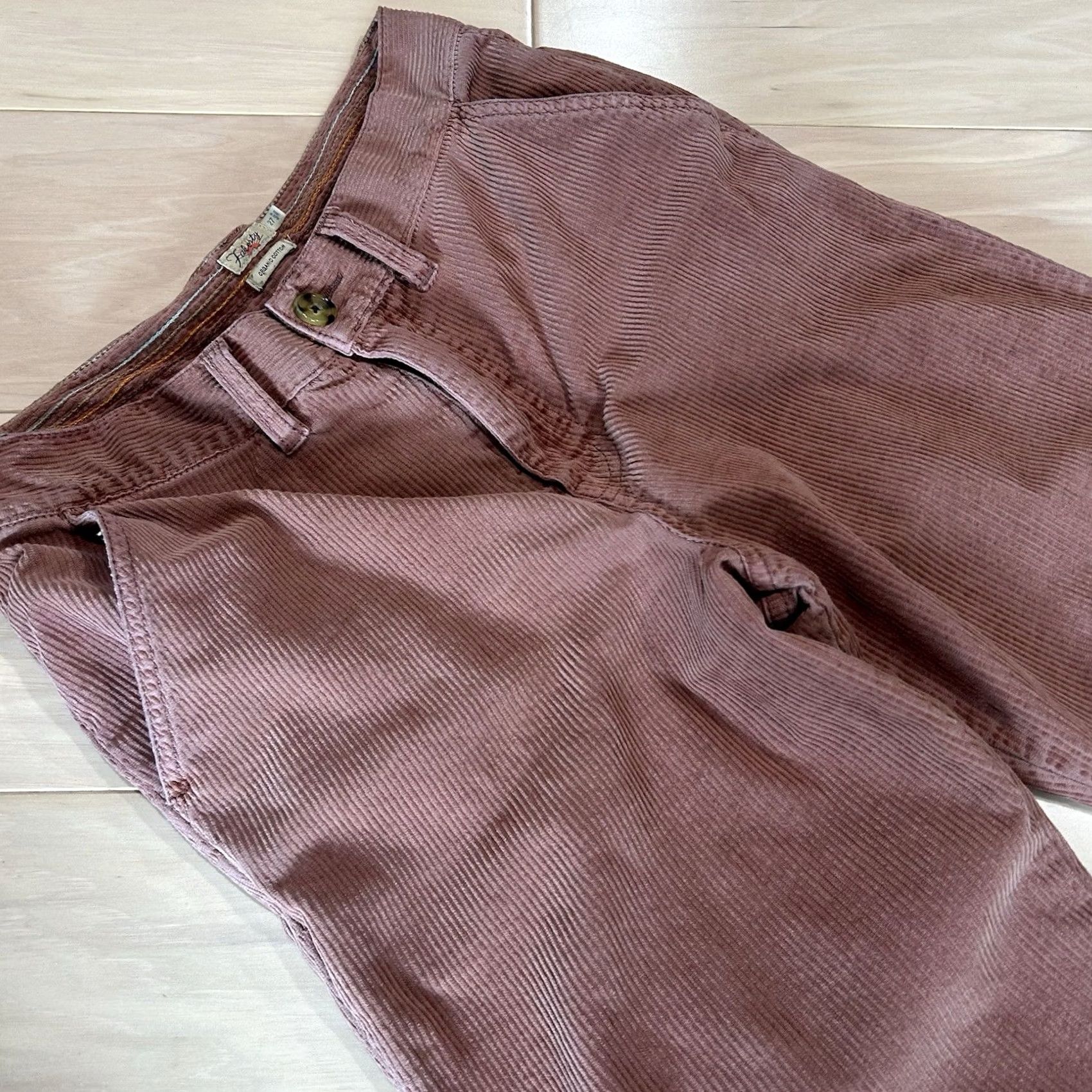 Faherty Faherty Corduroy Pant Women’s 30x31 Chino Straight Leg High Rise Peachish Solid Pant Accessories: Button, Zipper, Logo Size 30" / US 8 / IT 44 - 2 Thumbnail