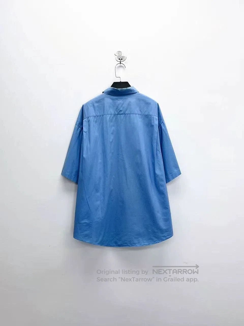 Balenciaga Balenciaga Blue Logo Zip Short-Sleeve Shirt. Size US M / EU 48-50 / 2 - 2 Thumbnail