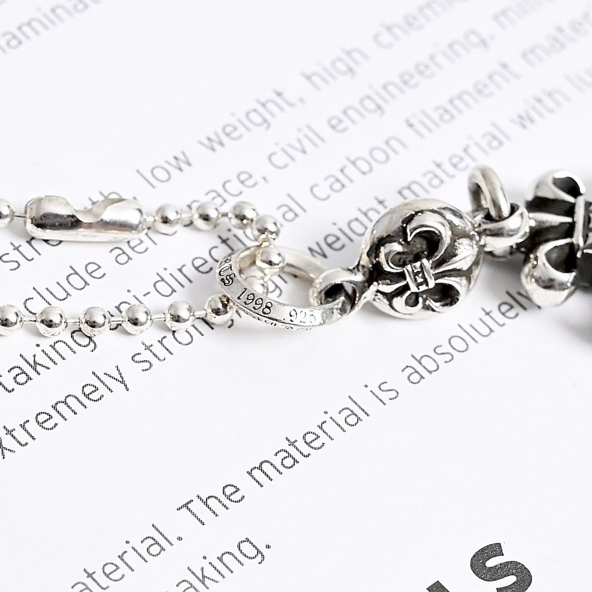 Chrome Hearts CHROME HEARTS ONE BALL BS FLEUR SILVER NECKLACE Size ONE SIZE - 9 Thumbnail