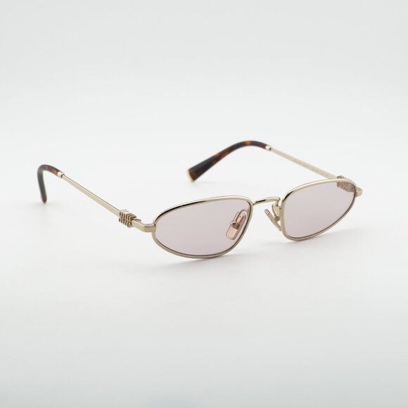 Miu Miu Miu Miu MUA52S ZVN4I0 Sunglasses Gold Cat Eye Frame, Pink Size ONE SIZE - 4 Thumbnail