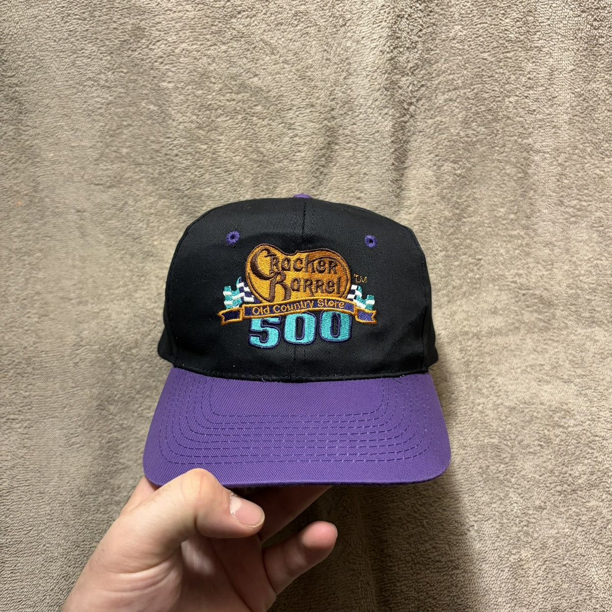 NASCAR Vintage 90s Cracker Barrel 500 NASCAR SnapBack Hat Sports Size ONE SIZE - 2 Thumbnail