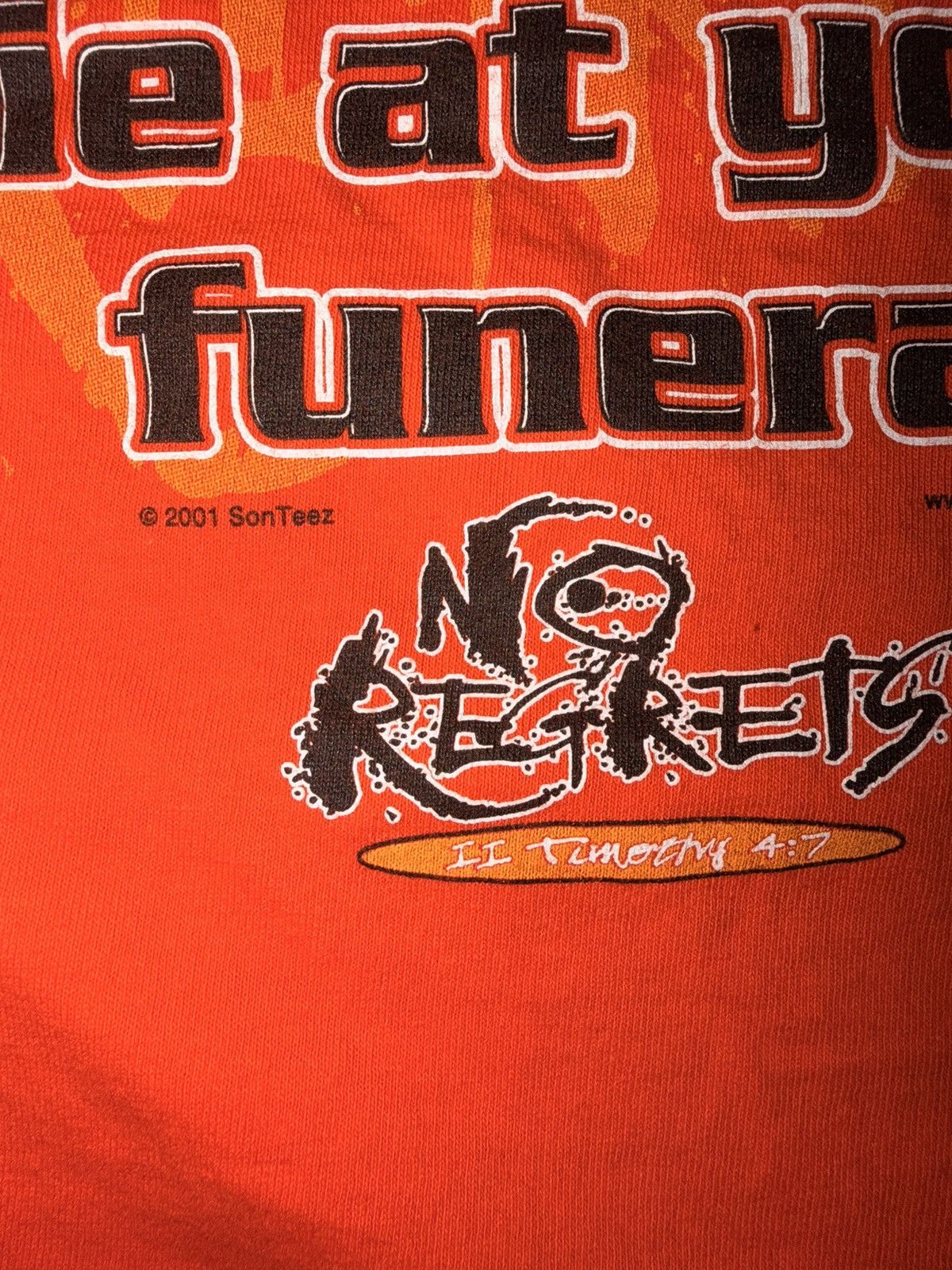 Vintage Y2K No Regrets tee Size US XXL / EU 58 / 5 - 7 Thumbnail