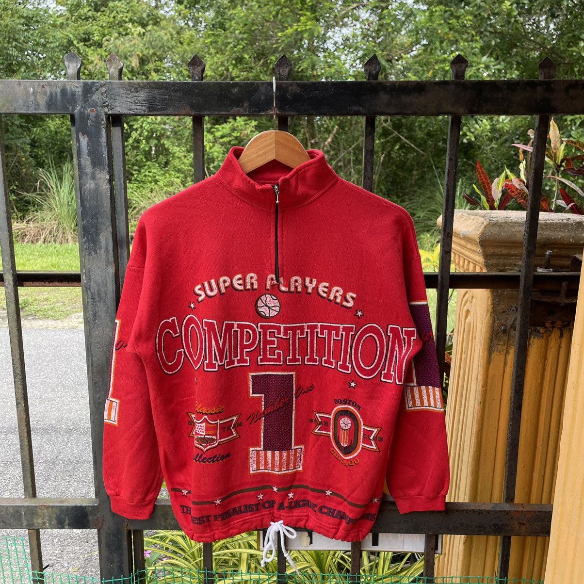 Vintage 🔥Vintage Boston Chicago Half Zipper Sweatshirts Size US S / EU 44-46 / 1 - 1 Thumbnail