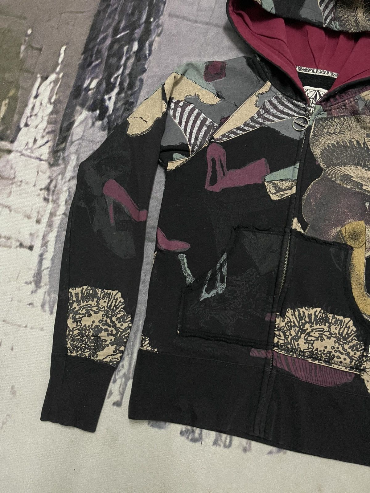 Volcom 2000s VOLCOM DREAM DU JOUR SKATE FULLPRINT HOODIE ZIPPER Size US S / EU 44-46 / 1 - 3 Thumbnail