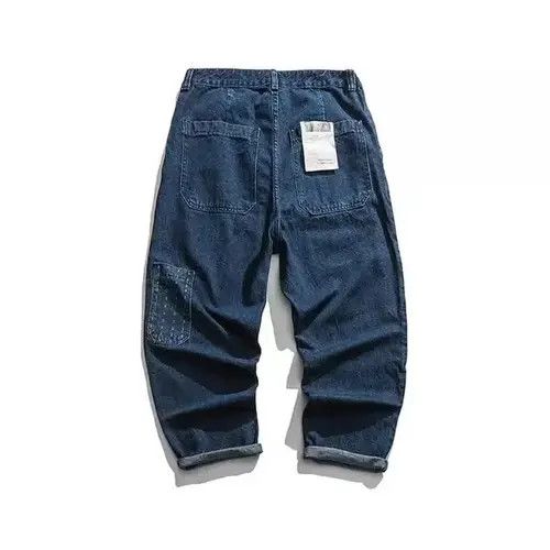 Japanese Brand 20AW Indigo Union Japan Patchwork Relaxed Fit Denim Jeans Size US 32 / EU 48 - 2 Thumbnail