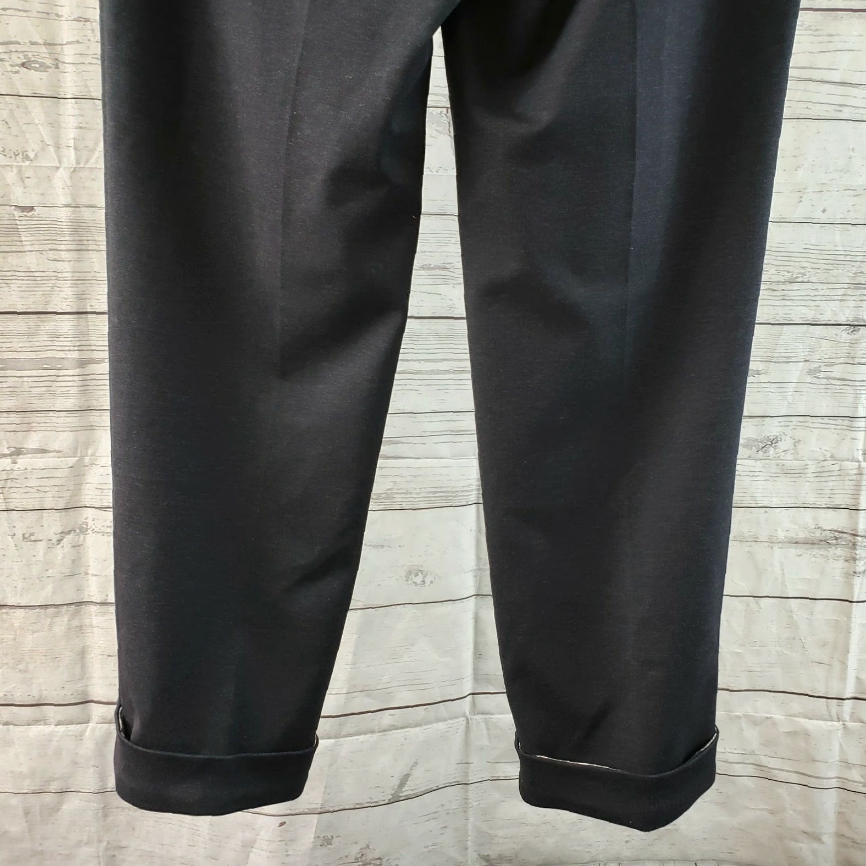 Vintage Lizzie Driver Womens Cropped Pants Sz 8 Gray Cuffed Mid Rise Cotton Blend Size 30" / US 8 / IT 44 - 5 Thumbnail