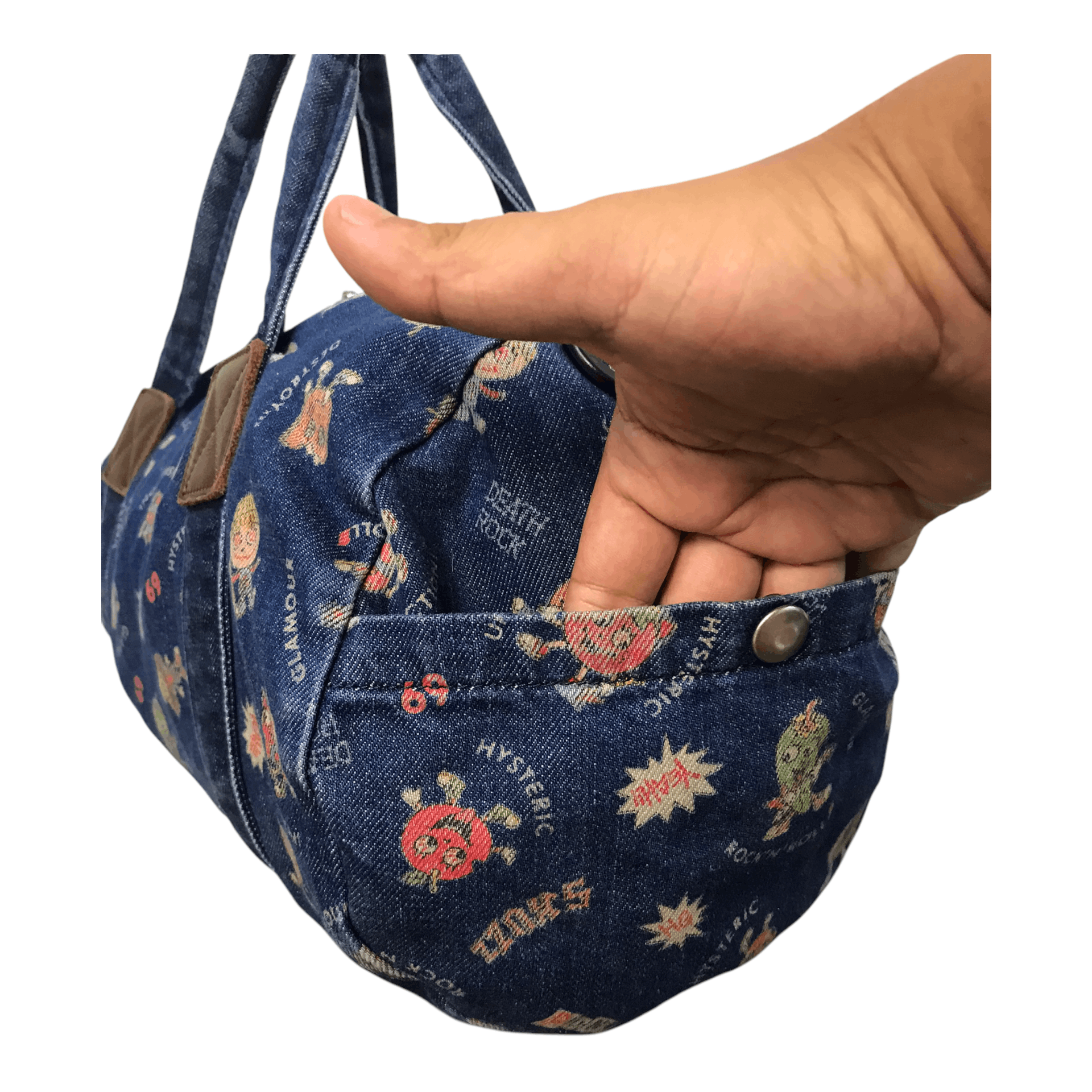 Hysteric Glamour × If Six Was Nine × Japanese Brand Hysteric Glamour Denim Duffle Bag Size ONE SIZE - 6 Thumbnail