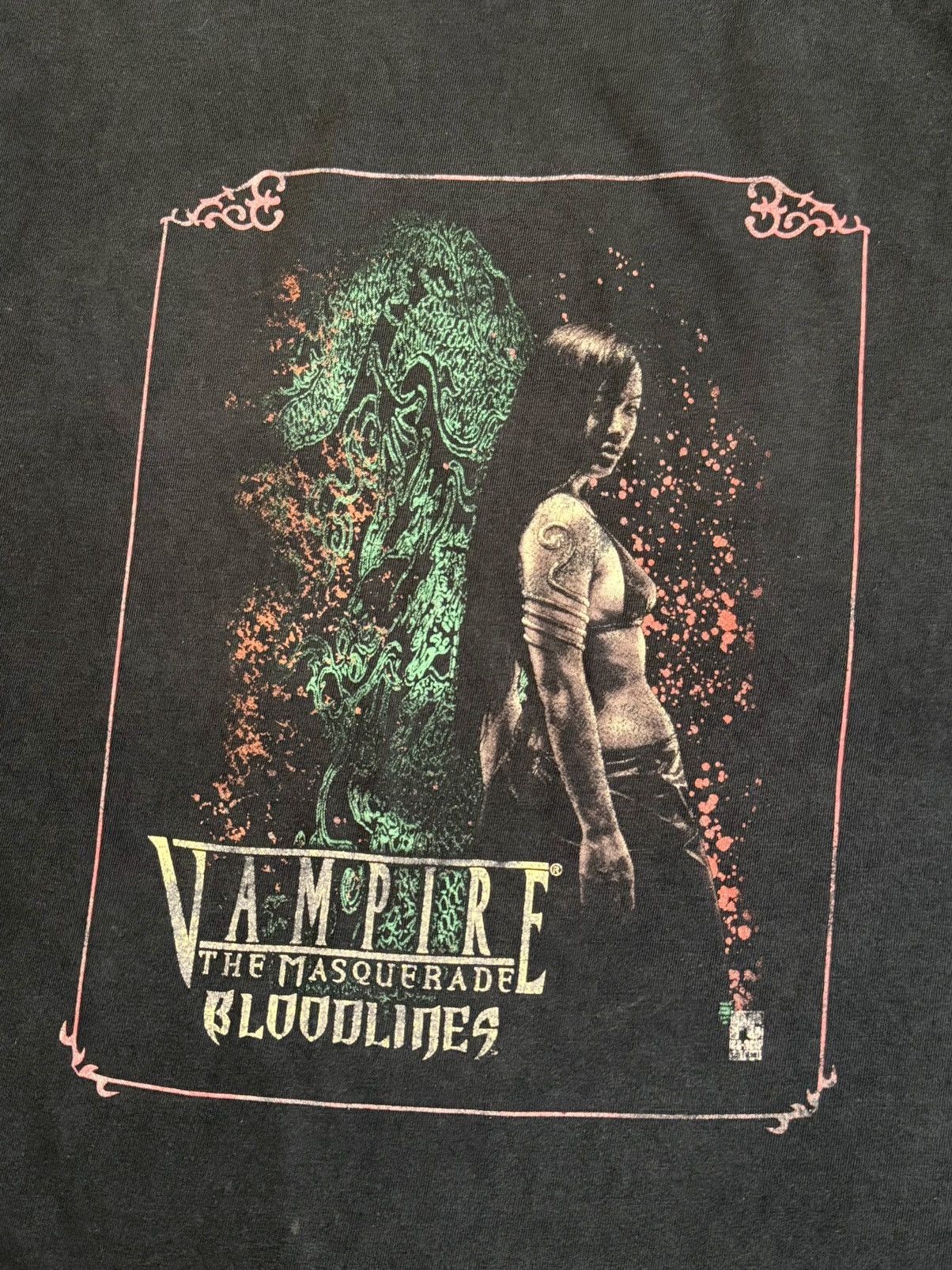 Vintage 🔷Vintage Vampire The Masquerade Bloodlines Promo T-shirt 90s Size US XL / EU 56 / 4 - 3 Thumbnail