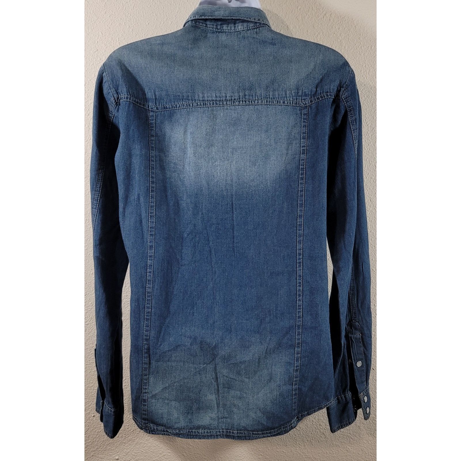 Other Love Stitch Blue Denim Stonewashed Button Up Top Small Size S / US 4 / IT 40 - 2 Thumbnail