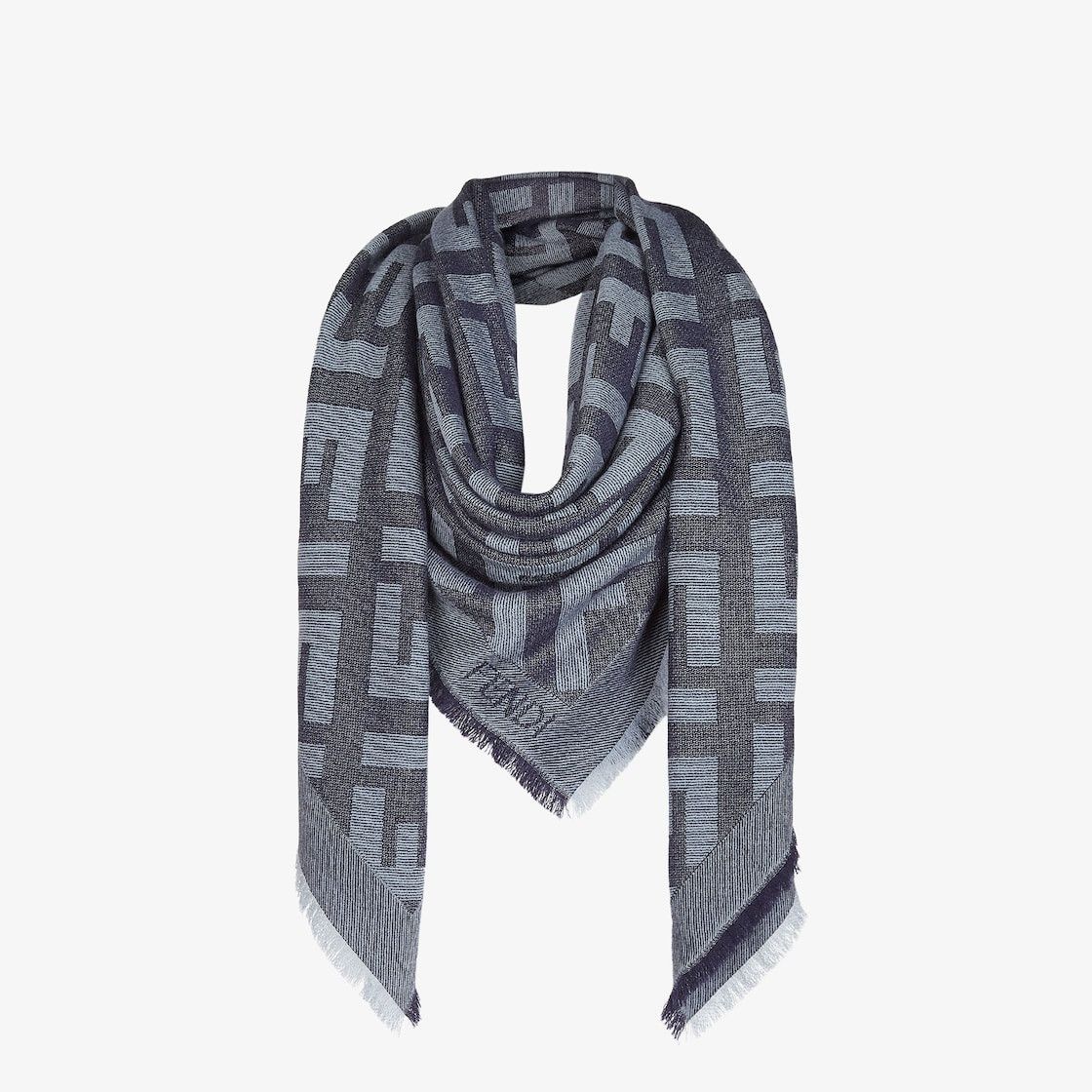 Fendi o1s1wg111224 Size: OS / FF Scarf in Navy Blue Size ONE SIZE - 2 Thumbnail