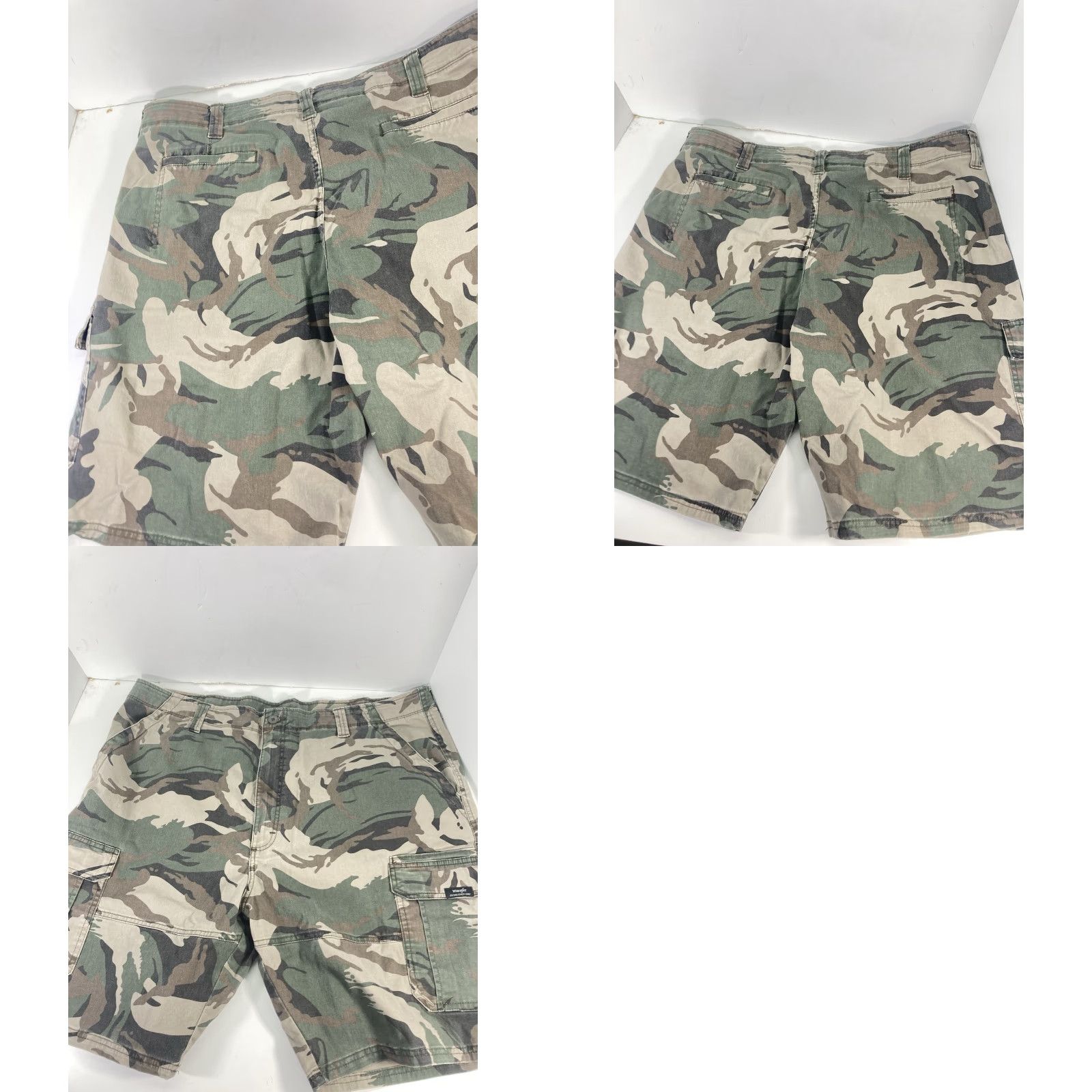 Wrangler VINTAGE Wrangler Camo Cargo Shorts Mens 42X12 Classic Relaxed Fit Camouflage Cotton Size US 42 / EU 58 - 8 Thumbnail