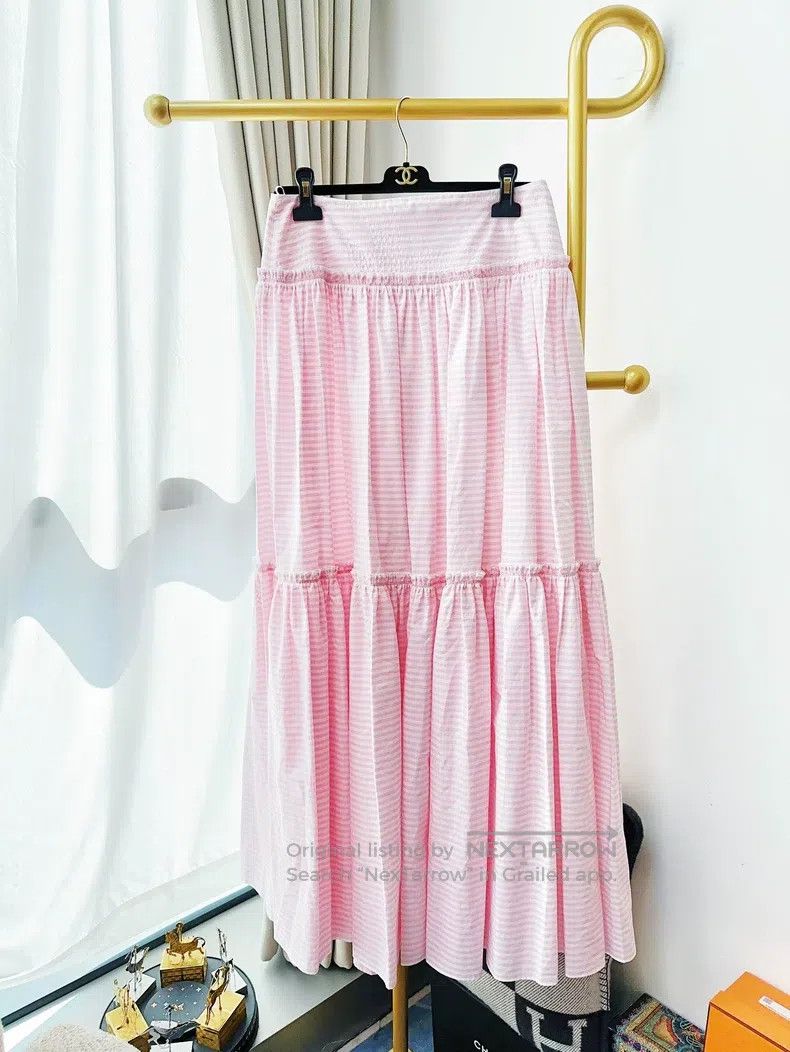 Chanel Chanel 24S early spring pink striped dark pattern letter l Size 25" / US 0 / IT 36 - 2 Thumbnail