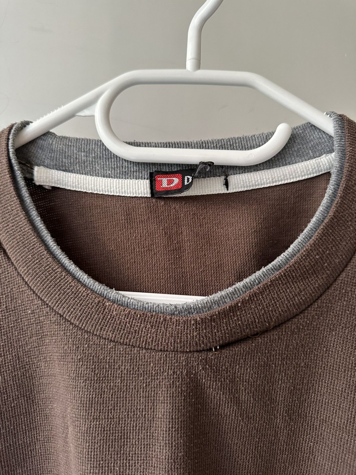 Diesel Vintage Y2k Diesel Mini logo Punk Rare Brown Tee opium Size US XL / EU 56 / 4 - 4 Thumbnail