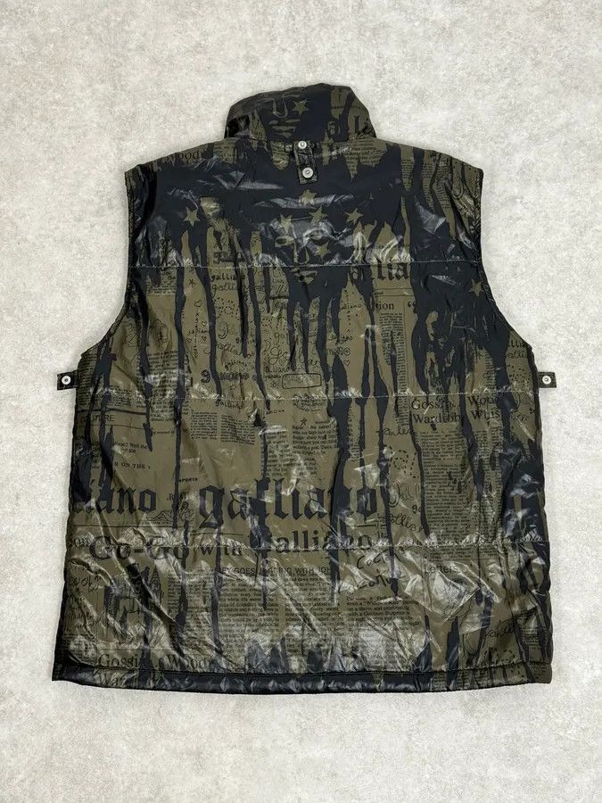 John Galliano SS2008 Galliano 2 in 1 Khaki Brown & Black Newspaper Windbreaker Jacket Size US M / EU 48-50 / 2 - 9 Thumbnail