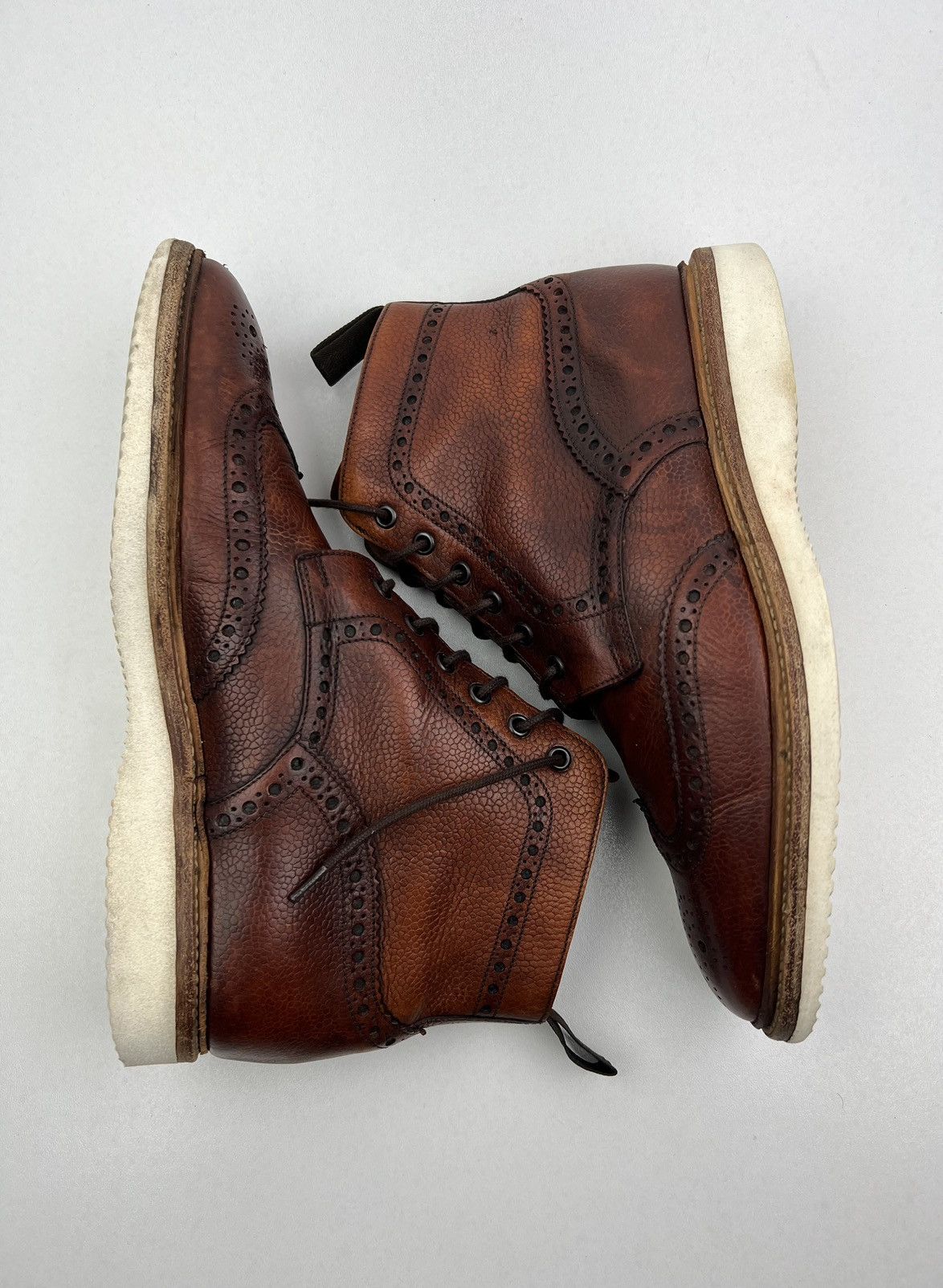 Loake LOAKE Brogues Leather Boots MAMBA Wingtip Brown Men’s Size US 8.5 / EU 41-42 - 9 Thumbnail