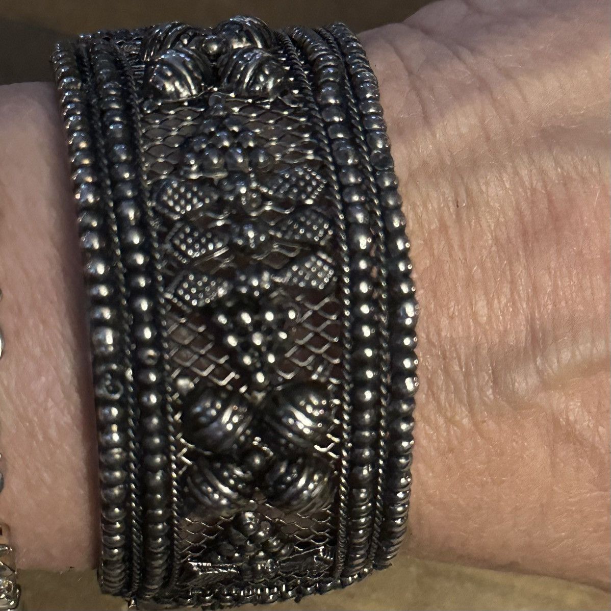 Vintage Vintage mesh art deco hinged bracelet Size ONE SIZE - 8 Thumbnail