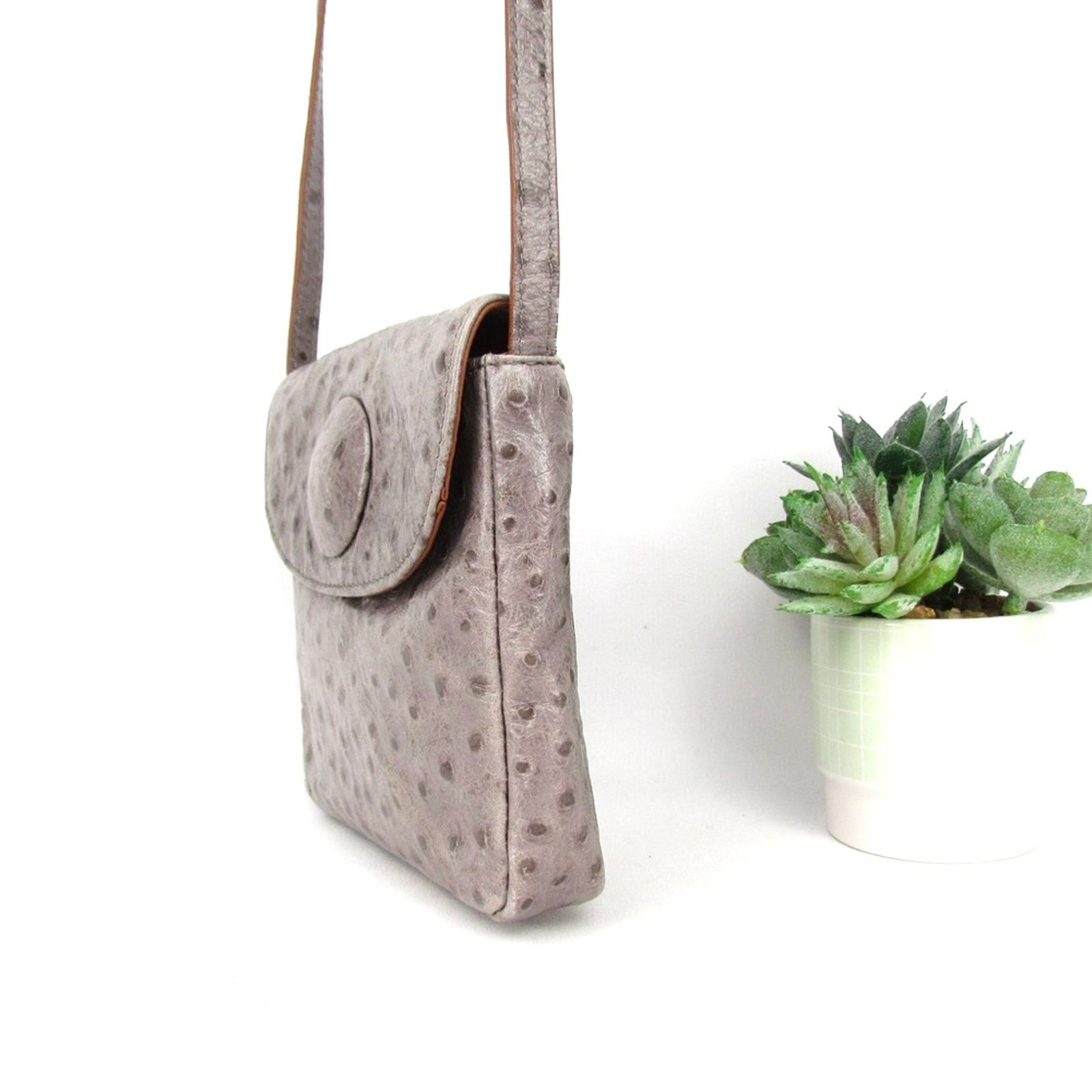 Hobo Hobo International Ostrich Grey Crossbody Mini Bag Size ONE SIZE - 4 Thumbnail
