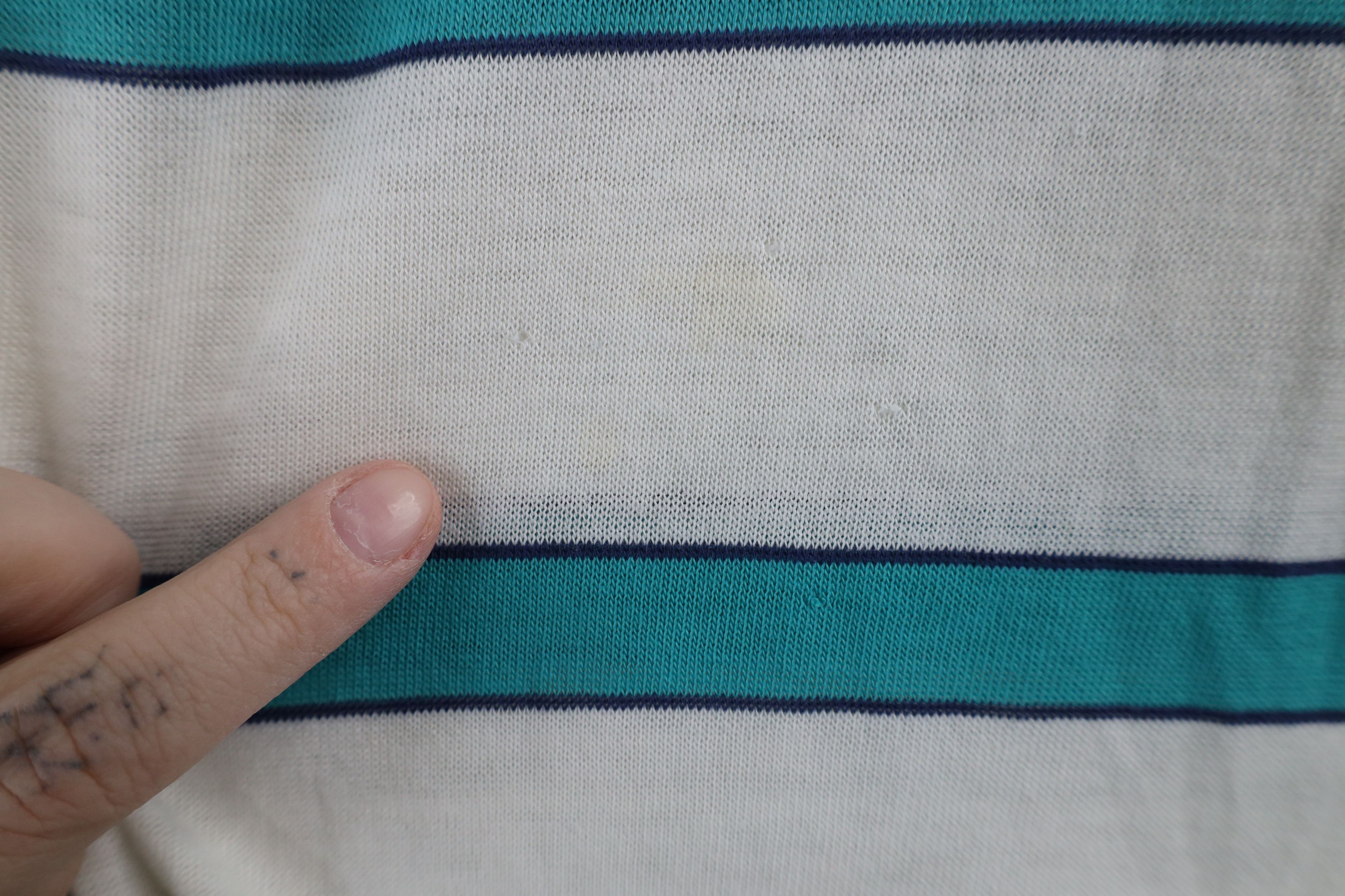 Vintage Vintage 70s Streetwear Sheer Thin Striped Polo Shirt USA Size US M / EU 48-50 / 2 - 5 Thumbnail