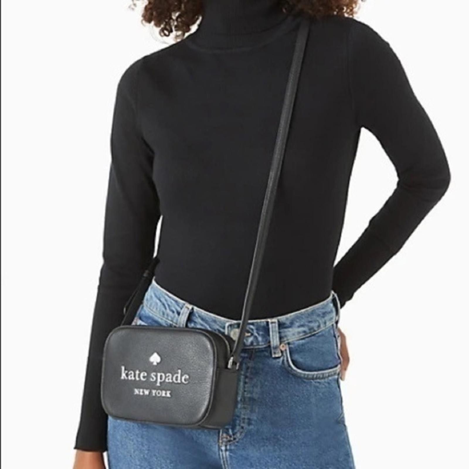 Kate Spade Glitter Logo Camera Bag NWT in Black, Women's