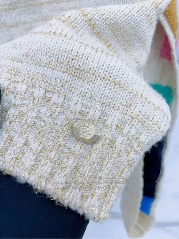 Chanel Chanel Multicolor Cotton Blend Long Sleeve Sweater . Size S / US 4 / IT 40 - 5 Thumbnail