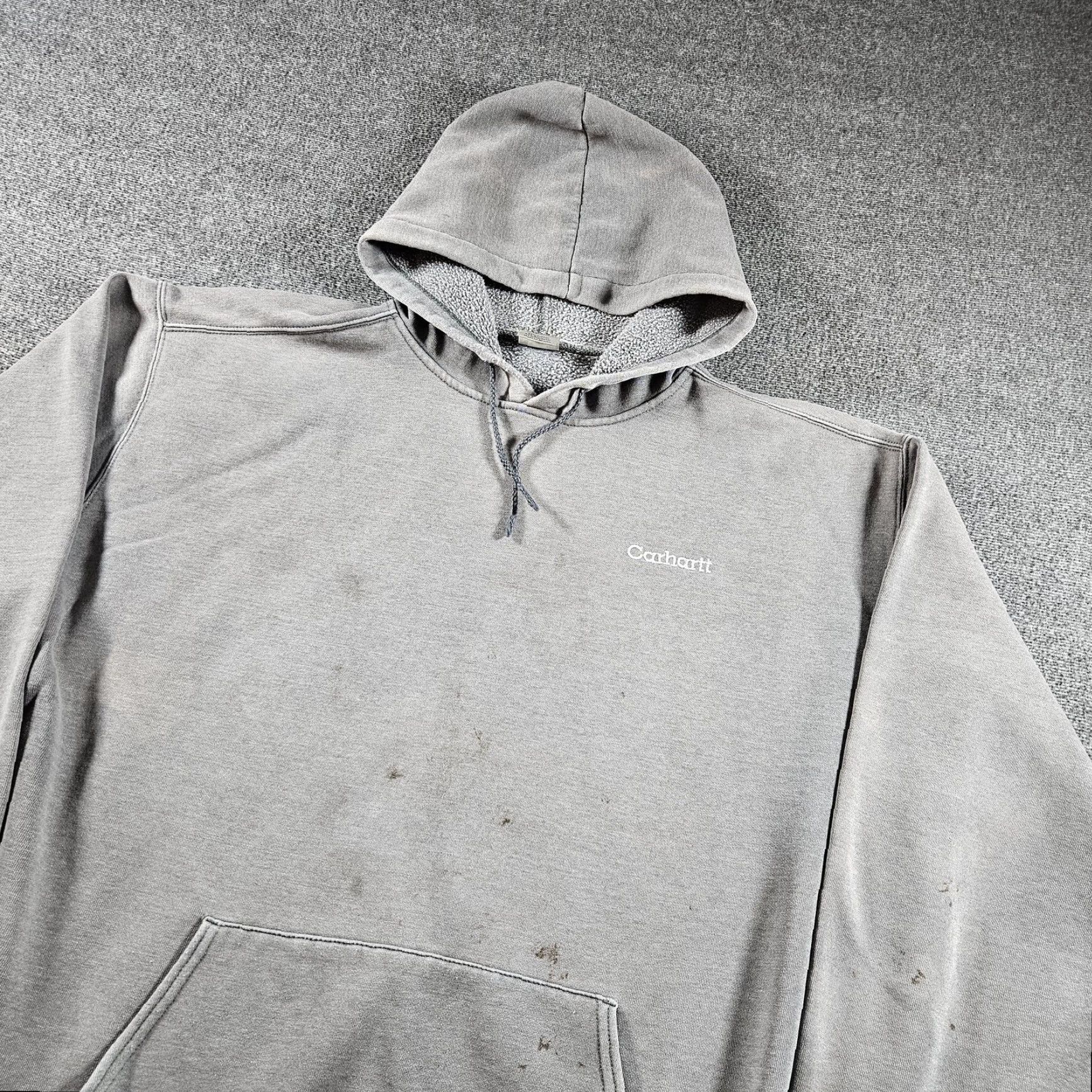 Carhartt Carhartt Hoodie Mens 2XL Gray Fleece Pullover Workwear Kangaroo Pocket Thrashed Size US XXL / EU 58 / 5 - 6 Thumbnail