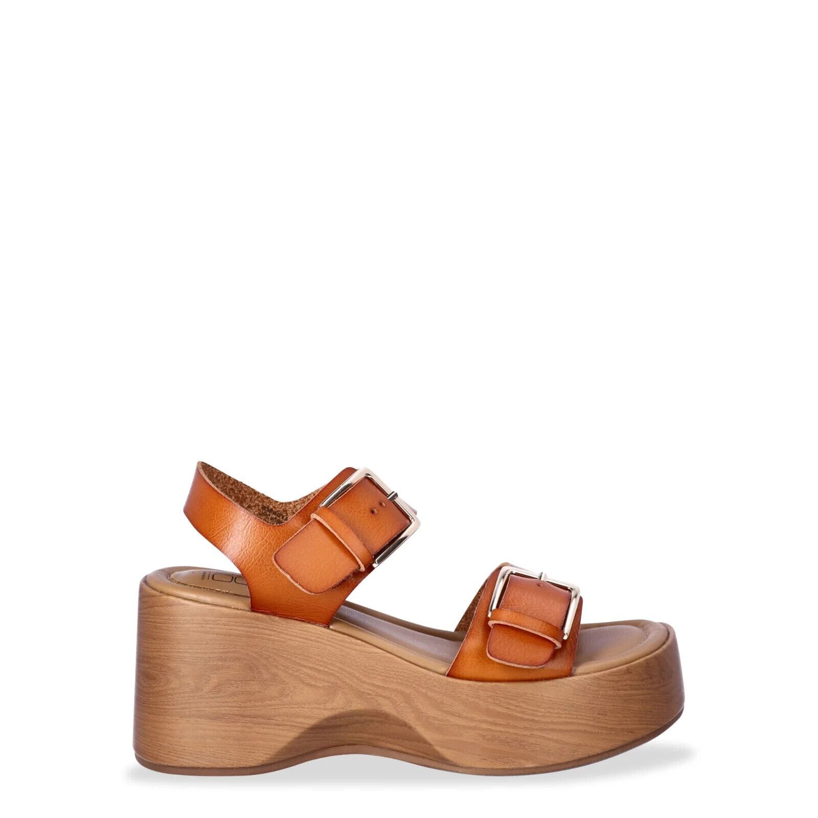 Other 70'S GROOVY BROWN FAUX LEATHER PLATFORM STRAP SANDALS SZ 8 Size US 8 / IT 38 - 2 Thumbnail
