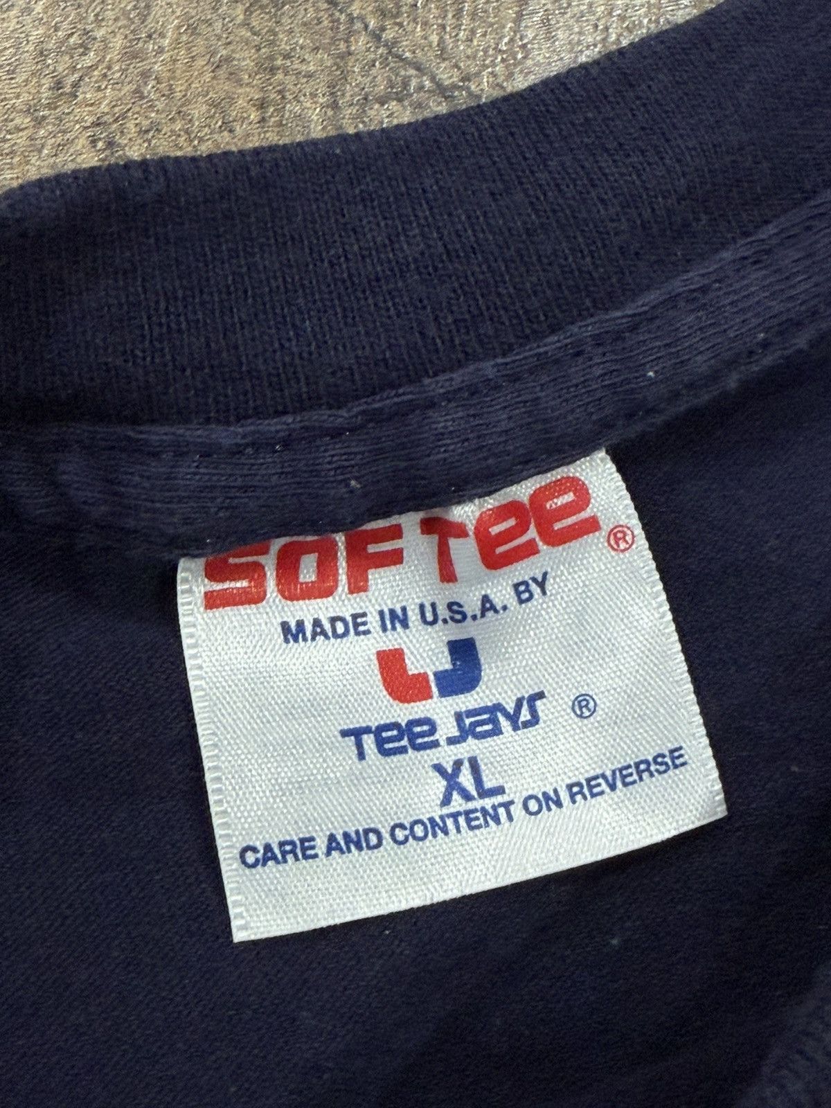 TEE JAYS Vintage 90s John Pork Graphic Tee XL Navy Brainrot Meme USA Size US XL / EU 56 / 4 - 2 Thumbnail