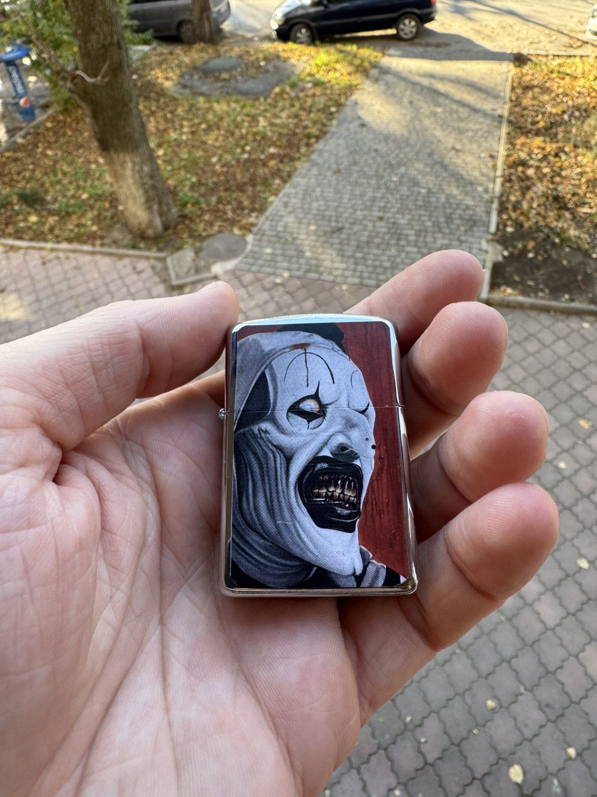 Other Silver Cigar Lighter MOVIE Scary Clown, WORK Size ONE SIZE - 1 Thumbnail