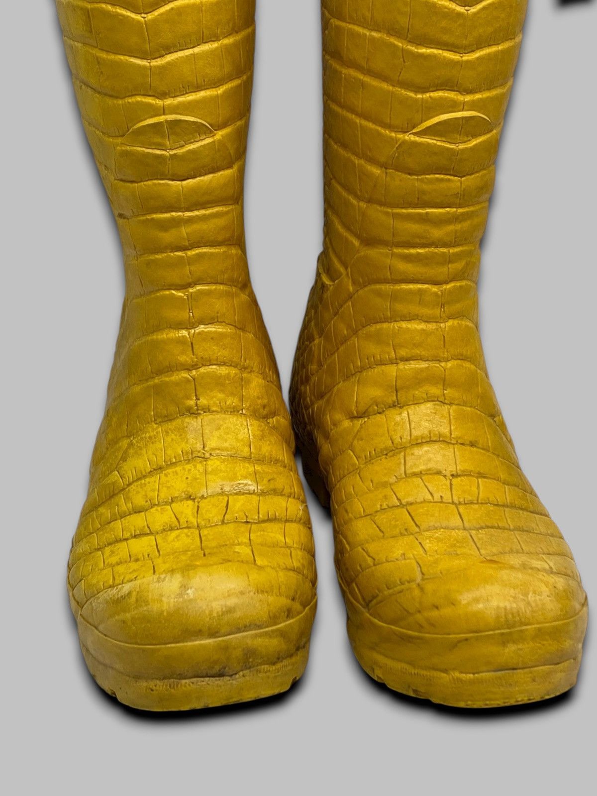 Hunter HUNTER & JIMMY CHOO Special Edition Rain Croc Yellow Boots Size US 4 / IT 34 - 7 Thumbnail