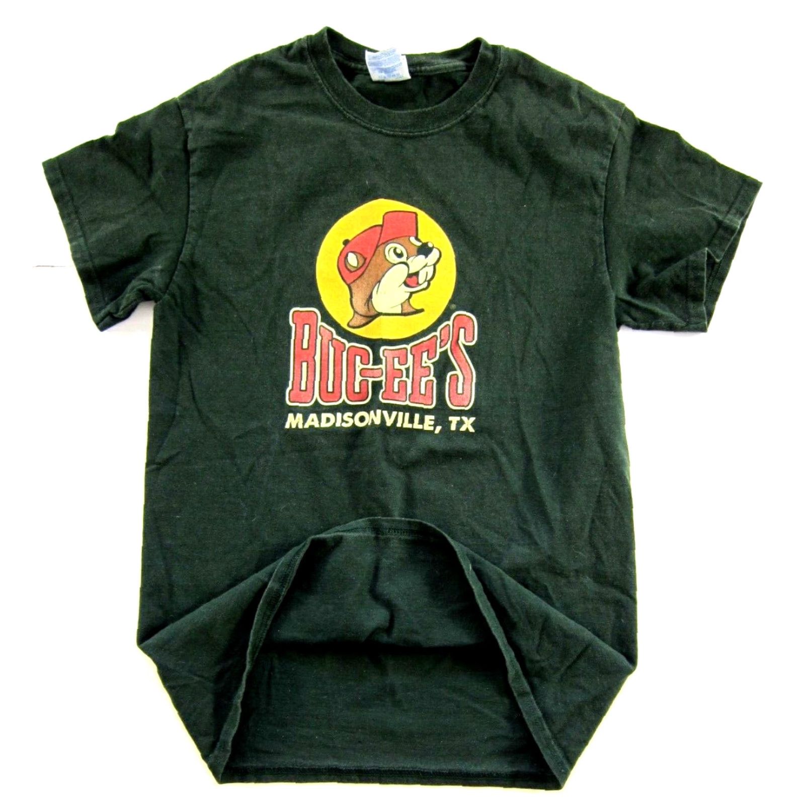 Gildan VINTAGE BUC-EE'S Madisonville Texas Black Cotton Crew Neck T-Shirt Women Small Size S / US 4 / IT 40 - 5 Thumbnail