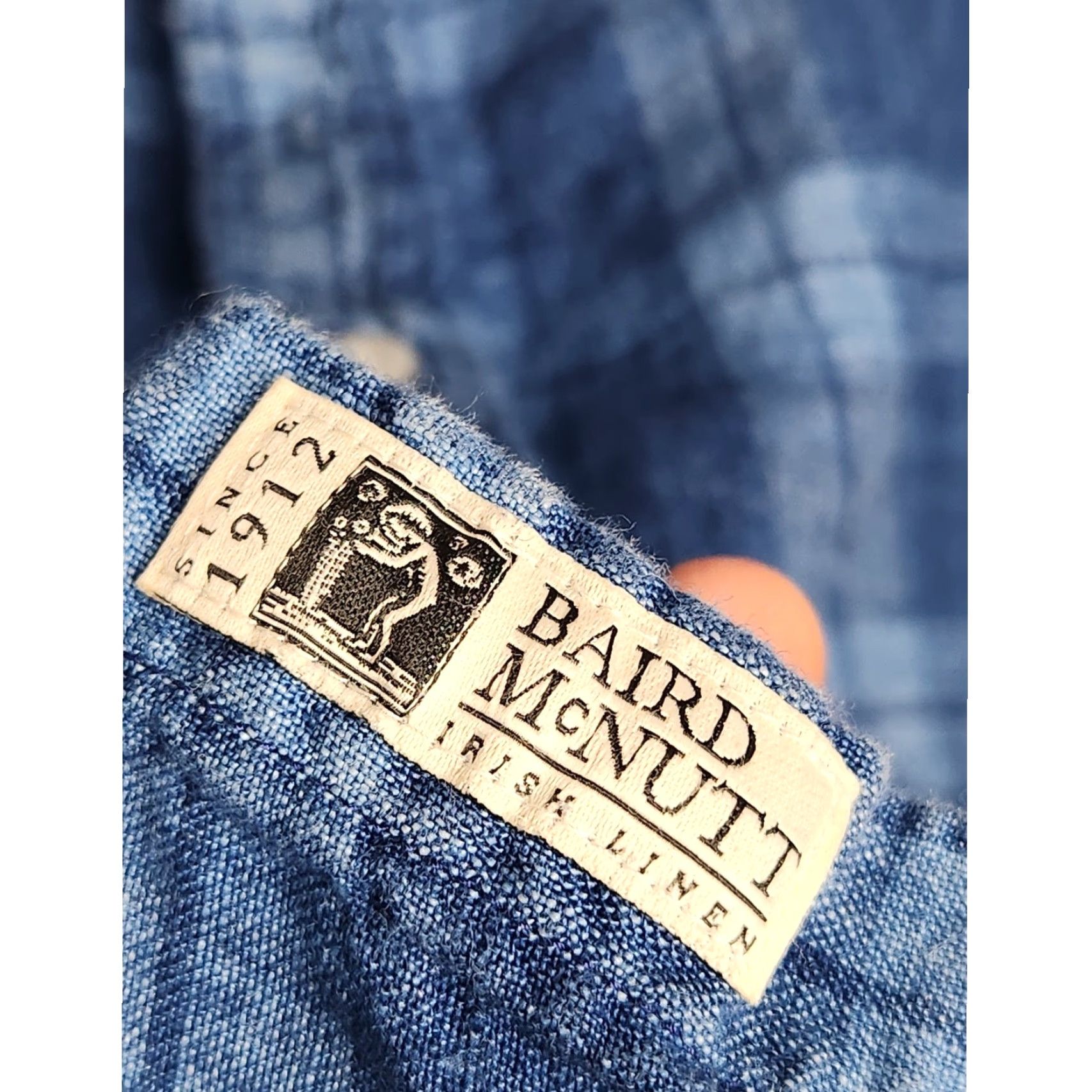 J.Crew VINTAGE J. Crew Baird McNutt Irish Linen Button Shirt Slim XL Blue Plaid Minimal Luxury Men Shirt Long Sleeve Size US XL / EU 56 / 4 - 5 Thumbnail