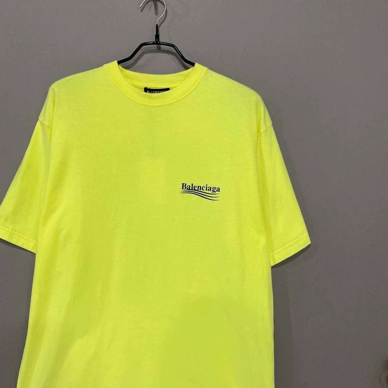 Balenciaga Balenciaga Fluorescent Yellow Coke Logo T-Shirt Size US XS / EU 42 / 0 - 2 Thumbnail